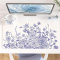 Colorful Star Large Mouse Pad, Floral Desk Mat Office Supplies, Waterproof Faux by ColorfulStar