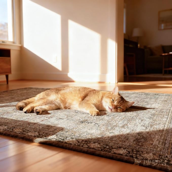 Office Chair Mat for Hardwood Floor, Anti-Slip Under Desk Mat Rug for Rolling - Image 8