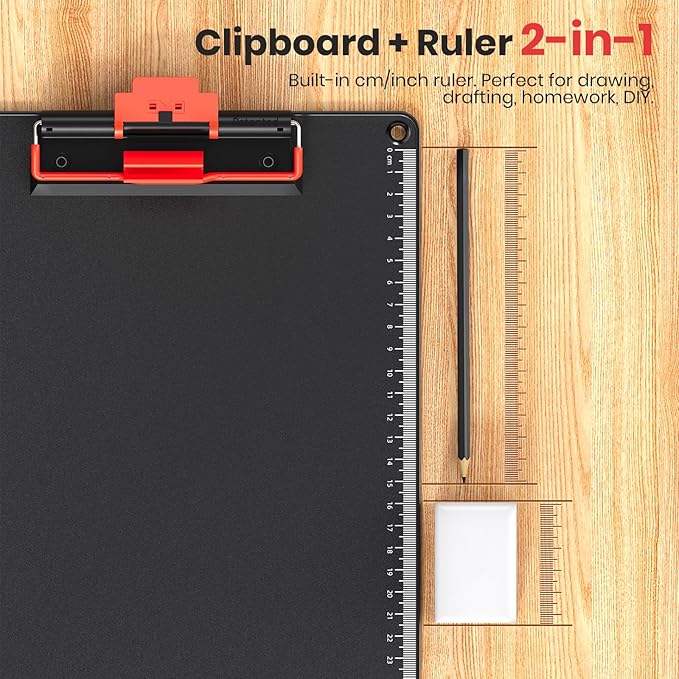 Clipboard with Pen Holder, Aluminum Frame & 2-in-1 Upgraded Clip, A4 Size 12.5 - Image 5