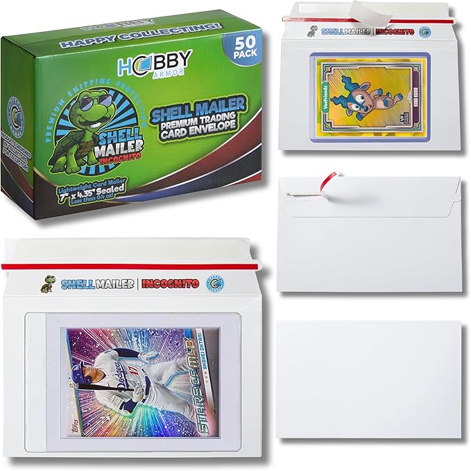 50 Pack Shell Mailer Incognito Trading Card Envelopes by Hobby Armor, Perfect by HobbyArmor