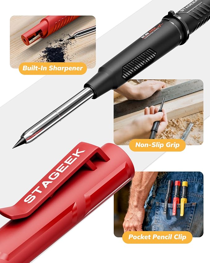 STAGEEK 2 Pack Carpenter Pencils - Image 4