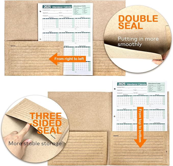 Two-Pocket Classification & Organization Folders | Heavy-Duty Kraft Paper - Image 6
