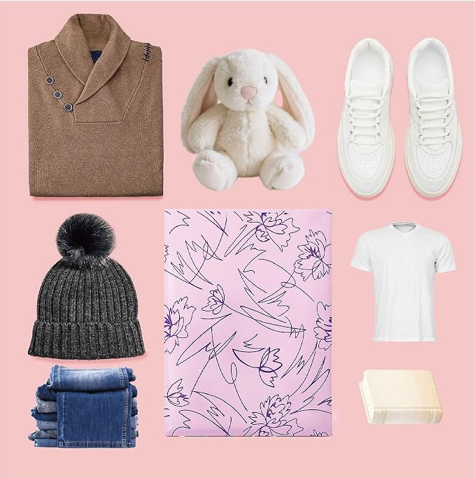 POLYSELLS 100pcs 10x13 Inches Poly Mailers Waterproof & Tear Resistant Mailing - Image 2