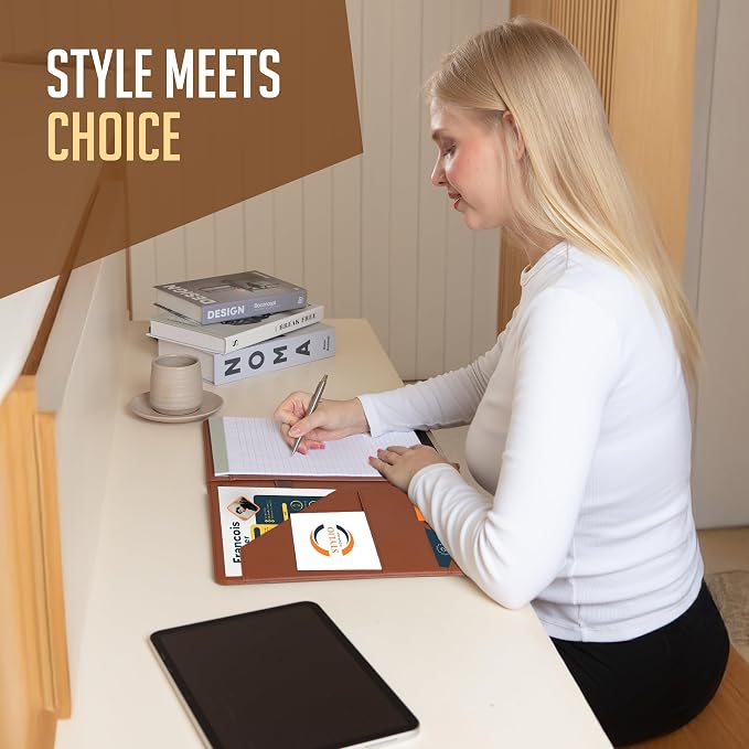 STYLIO Padfolio Portfolio Organizer Binder | Interview Resume Folder, Business - Image 5
