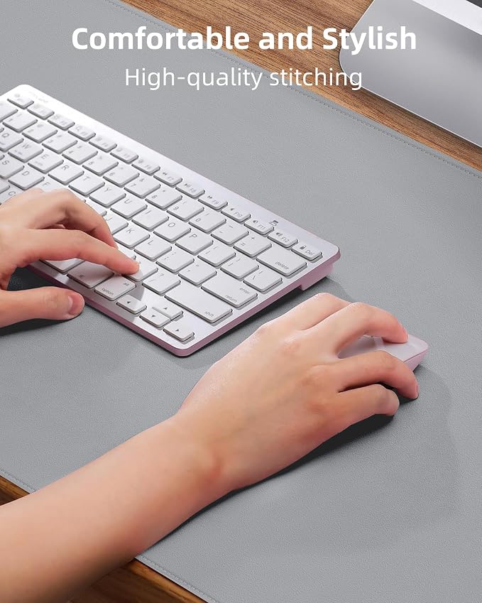Leather Desk Pad Protector, Mouse Pad, Office Mat, Non-Slip PU Leather Blotter - Image 3