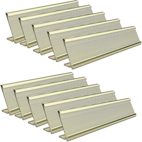 10 Pack 2" x 10" Aluminum Desk Name Plate Holder, Office Name Plate Holder by Unknown