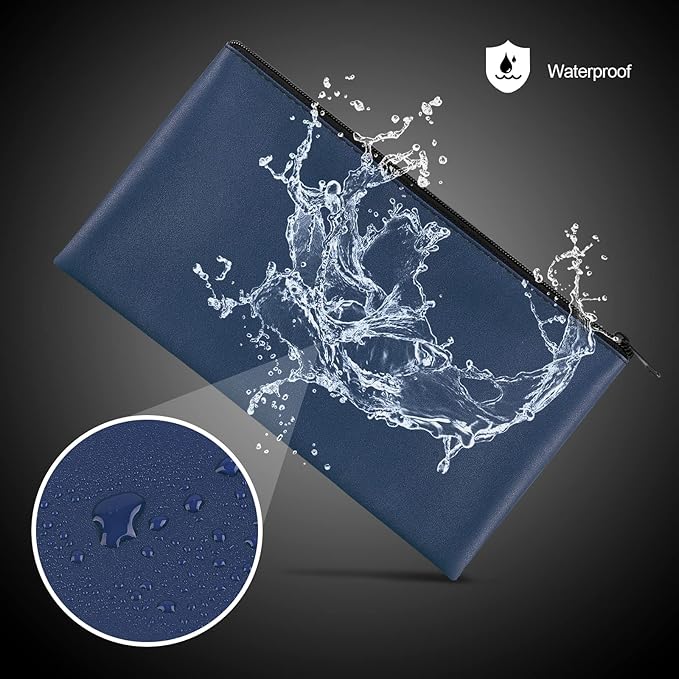 2 Pieces Money Bags with Zipper, 11x6.1 inch Money Pouch, Bank Bag, Cash Bag - Image 3