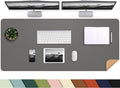 AFIING Cork Desk Mat 47" x 23.6", Dual-Sided Natural Cork & PU Leather Desk Pad by AFIING