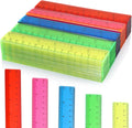 Zonon 50 Pcs 6 Inch/12 Inch Plastic Rulers Bulk Flexible Straight Rulers by Zonon