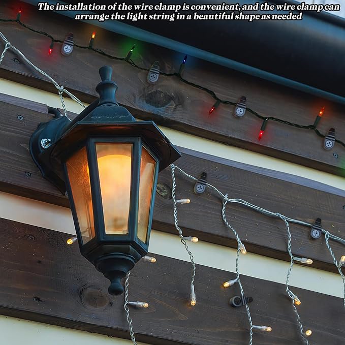 Outdoor String Lights Clips, Weatherproof Cable Hanger Hooks - Image 5