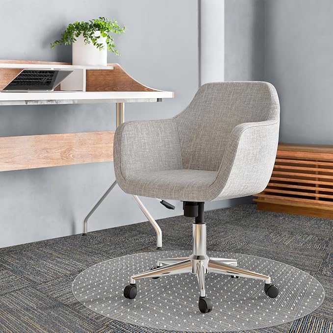 Office Chair Mat Carpet Protector: 36" x 36" Plastic Heavy Duty Computer Desk by Labeta