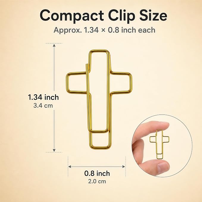 120 Pcs Cross Paper Clips, 1.34 x 0.8 Inch Multicolor Metal Bookmark Clips - Image 4