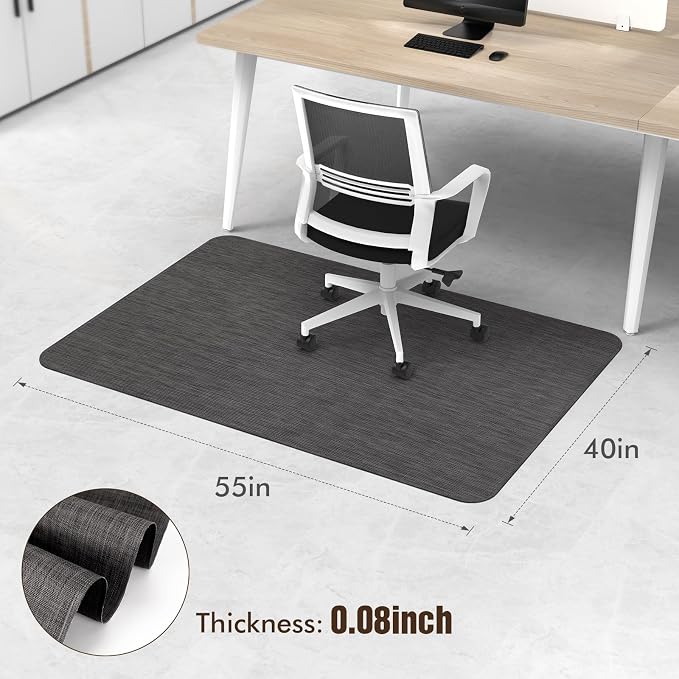 Blvornl Office Chair Mat for Hardwood Floor, Large Anti-Slip Hard Floor - Image 3