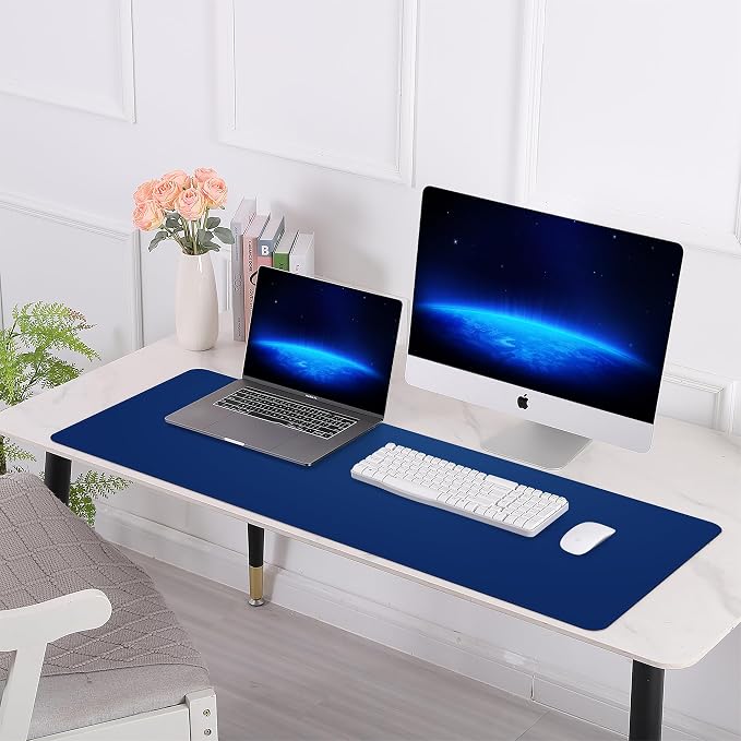AFIING Cork Desk Mat 47" x 23.6", Dual-Sided Natural Cork & PU Leather Desk Pad - Image 7