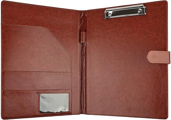 Professional Padfolio with Clipboard, Faux Leather Portfolio Folder Binder - Image 5