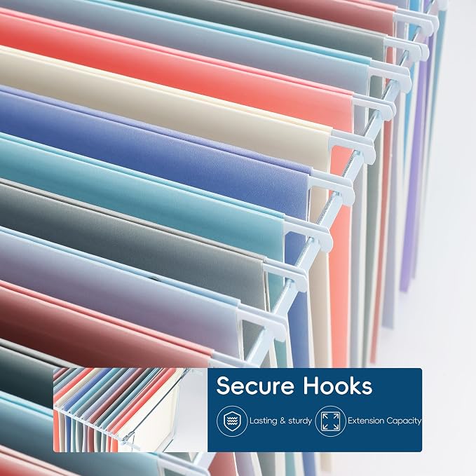 Light Blue Hanging File Folders, 25 Pack Letter Size File Folders - Image 5
