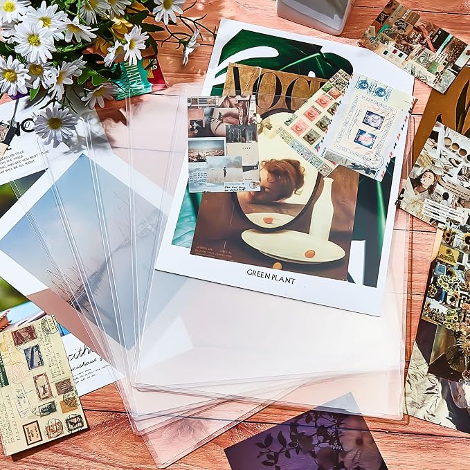 Jecery 25 Pcs 8.5 x 11'' Rigid Print Protectors Clear Rigid Plastic Paper Page - Image 7
