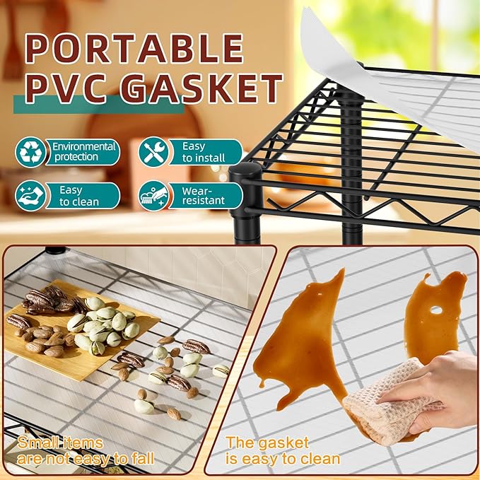 SINGAYE Small Wire 3 Adjustable Shelves Pantry Metal Shelf Floor Organizer | - Image 6