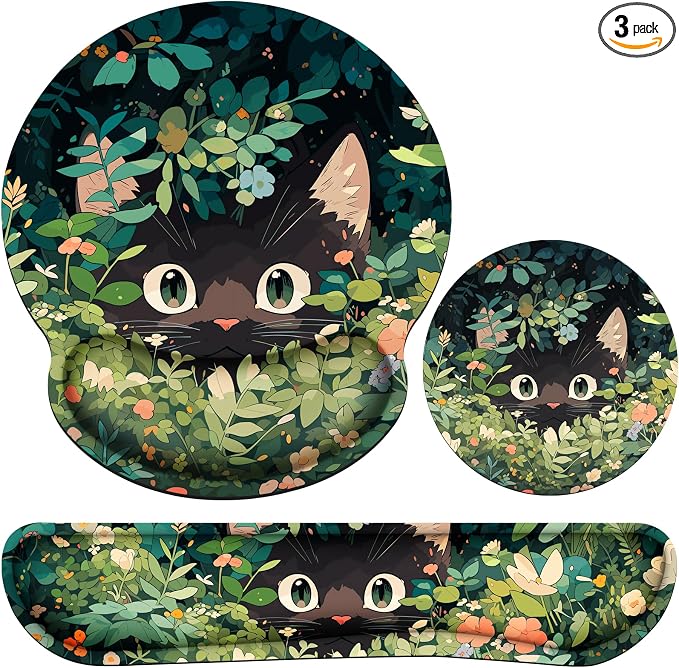 Ergonomic Keyboard Wrist Rest, Mouse Pad by QOMOLAMA