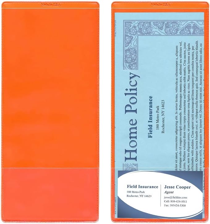 StoreSMART - Orange Plastic Policy Holders - 50 Pack - INS30-O-50 by StoreSMART