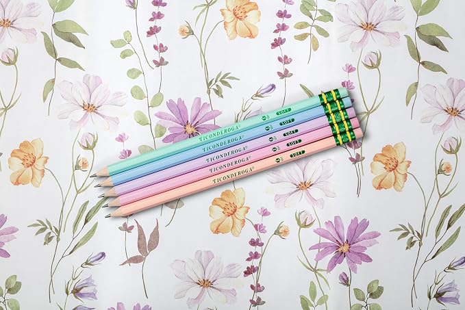 Ticonderoga Wooden Pencils, Pre-Sharpened, 2 HB Soft, Pastel Colors - Image 8