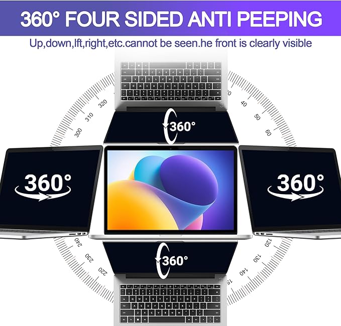 360° Privacy Screen Protector for MacBook Air 13.6/13 Inch, Privacy Screen - Image 2
