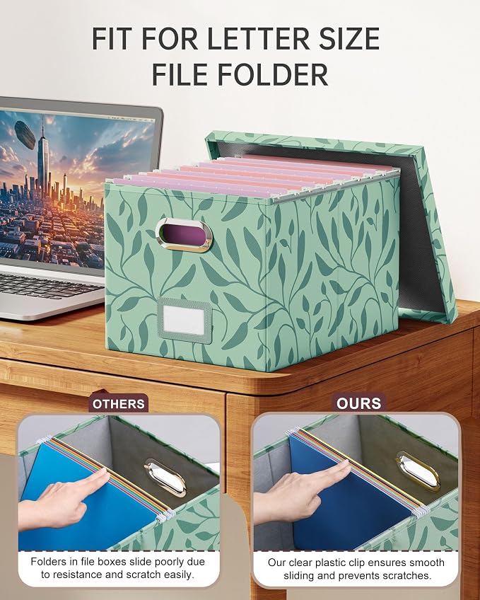Oterri 2 Pack File Storage Organizer, Document Organizer, Portable File Box - Image 3