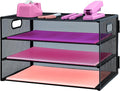3 Tier Lettrer Tray Organizer, Metal Mesh Desk File Organizer by ideallife