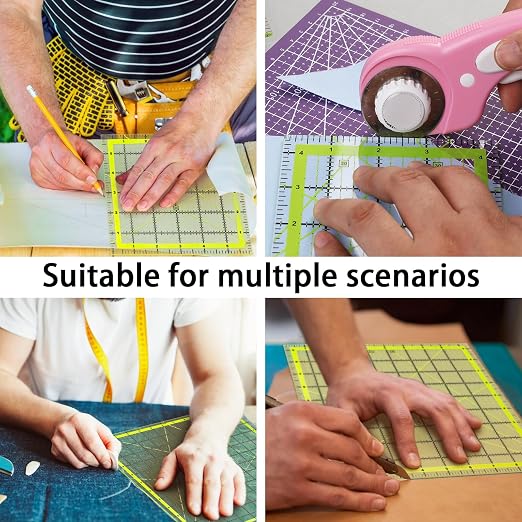 UOOU 4 Pack Quilting Ruler, Quilting Ruler Quilting Templates Fabric Cutting - Image 7