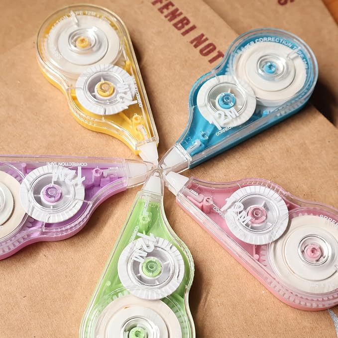5 Pcs 39.4 Ft Colorful Correction Tape, Teacher Supplies, Office and Home - Image 7