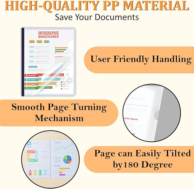 50 Pack Report Covers with Sliding Bar - Image 6