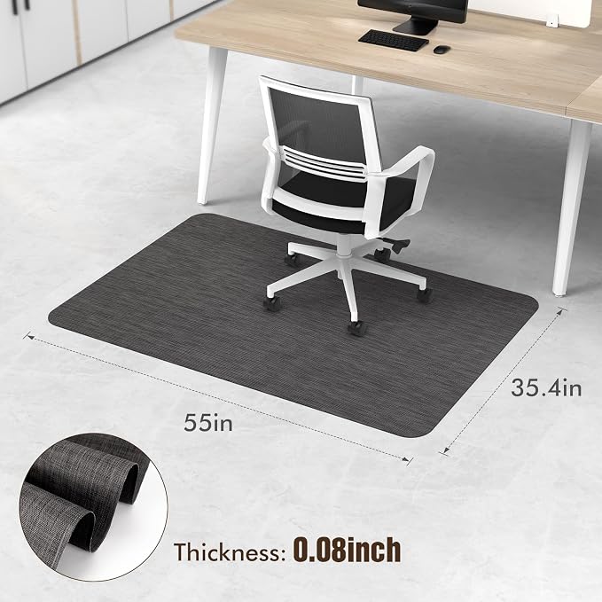 Blvornl Office Chair Mat for Hardwood Floor, 35.4"x 55" Desk Chair Mat for Hard - Image 2