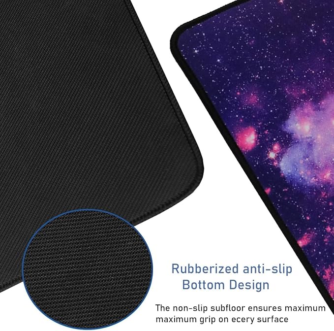 Gaming Mouse Pad with Stitched Edges, Durable Non-Slip Natural Rubber Base - Image 3