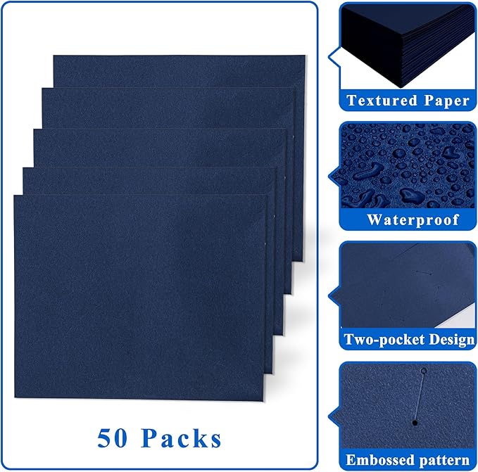 Zzrywuty 50 Packs Two Pocket File Folders - Image 4