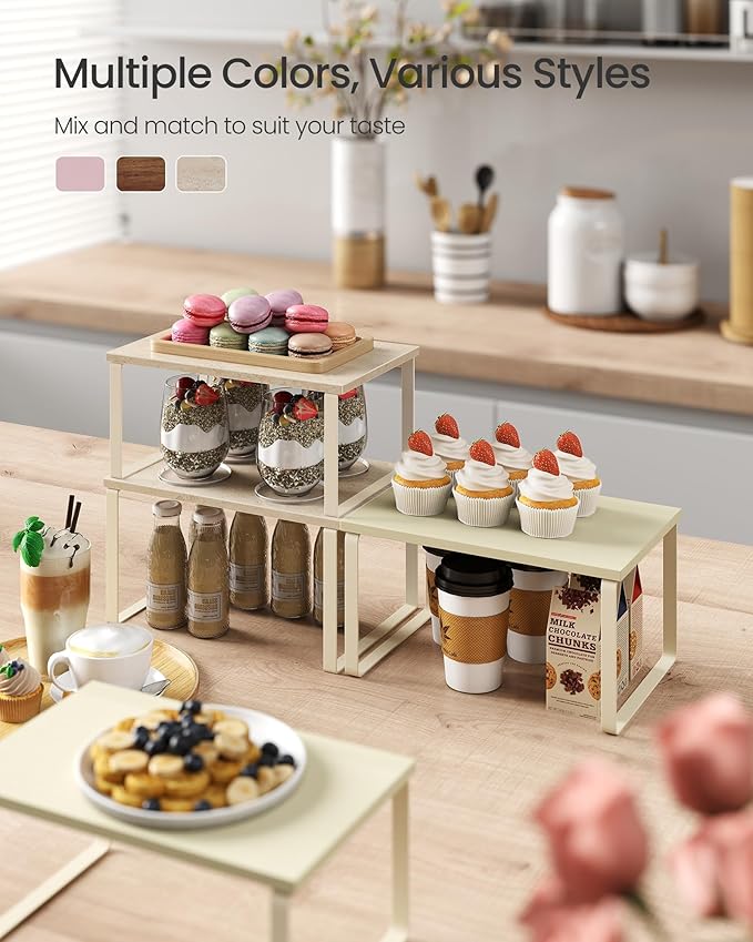 SONGMICS Cabinet Organizer Shelf, Kitchen Storage, Spice Rack, Expandable - Image 3