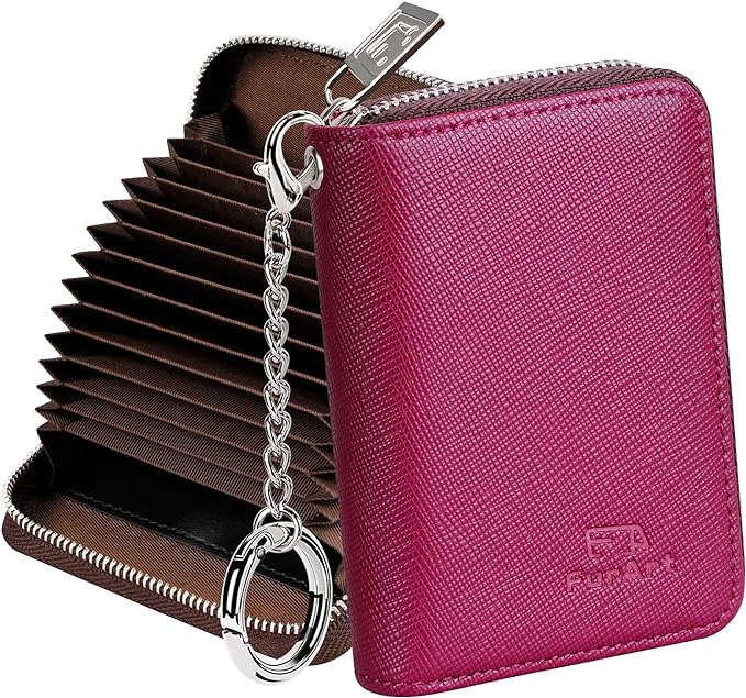 FurArt Zipper Wallet Women, RFID Blocking Credit Card Wallet, Business Card by FurArt