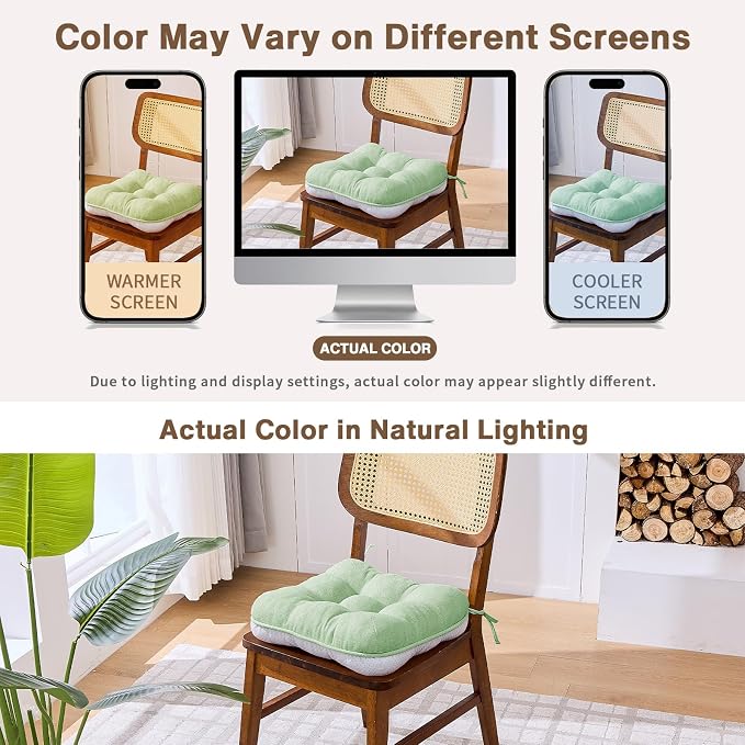 BETU Chair Cushions for Dining Chairs Set of 6, 3.5" Thick Kitchen Table Chair - Image 5
