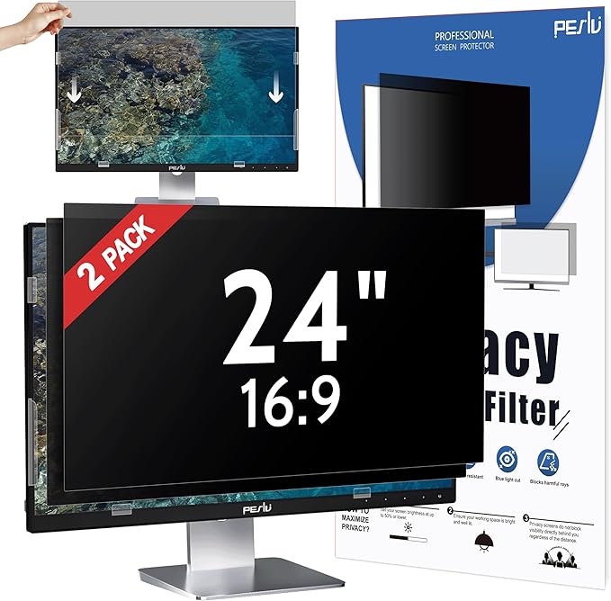 Peslv 24 Inch Privacy Screen for Computer Monitor 16:9 Aspect Ratio, Eye by peslv