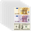 Aegero 25 Pack （7.6x3.6inch ） 3 Pockets Currency Sleeves by Unknown