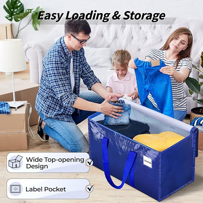 8 Pack Extra Large Heavy Duty Moving Bags, Reinforced Handles & Heavy-Duty - Image 5