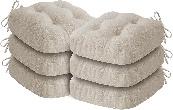 IASEAHK Chair Cushions, Foam Dining Chair Cushions, Tufted Indoor Chair Pads by IASEAHK