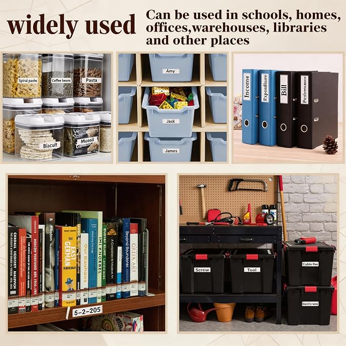 Self Adhesive Label Holders, ELEMGULY 104 Pack Adhesive Shelf Tag Shelf Label - Image 5