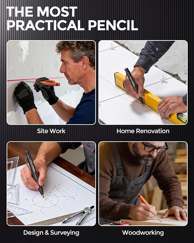 Nicpro 2 Pack Carpenter Pencil Set - Image 6