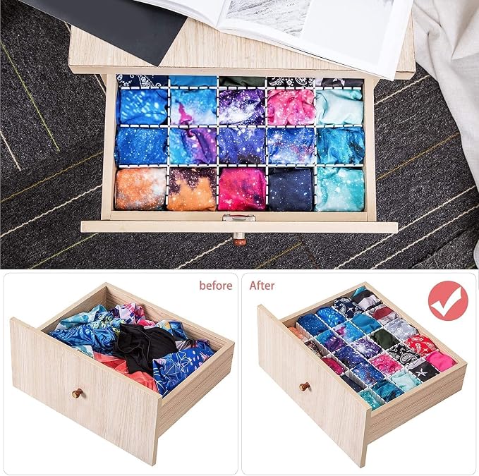 18Pcs Drawer Dividers, Adjustable Drawer Organizer - Image 4
