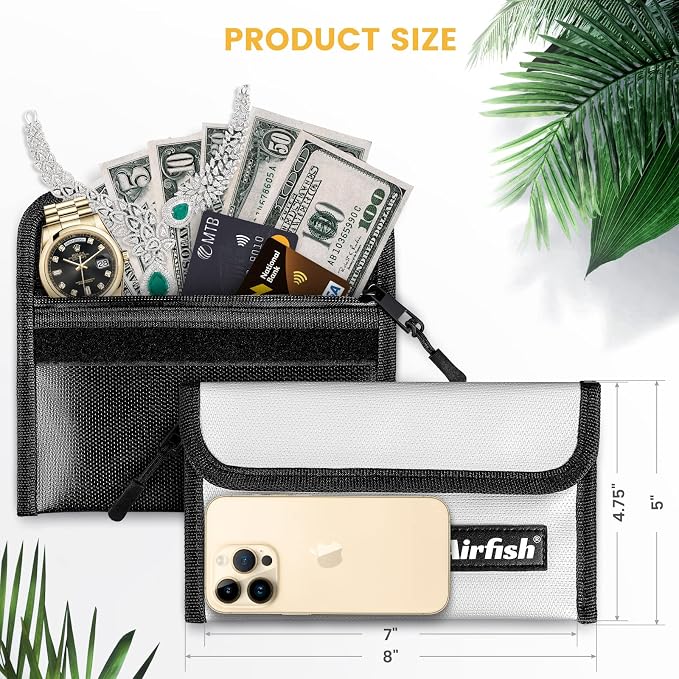 Fireproof Money Wallet, 5 x 8 inches, Waterproof Cash Wallet - Image 7