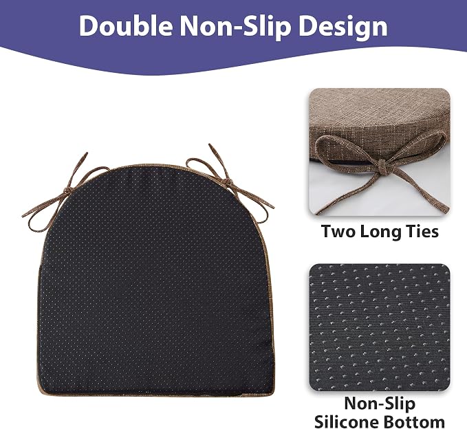 IPYNBAP Chair Cushions for Dining Chairs, Kitchen Chair Cushions, Non Slip - Image 5