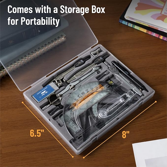 Mr. Pen- Geometry Set, 6 Inch Swing Arm Protractor, Divider | Set Squares - Image 6