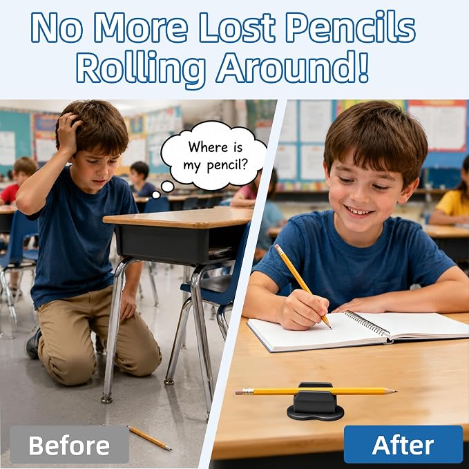 Biottro 12PCS Adhesive Pen Holder Pencil Holder - Image 4