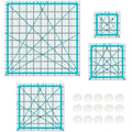 Quilting Rulers, Sewing Rulers, 4 Piece Quilting Square Templates, Acrylic by BSGOGO