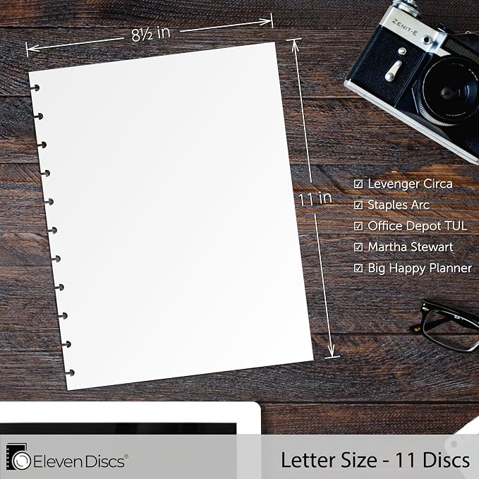 Eleven Discs Discbound Paper, Letter Size Blank Sheets - Image 4